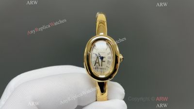 AF Factory Cartier Baignoire Yellow Gold Band 17mm Quartz Movement Oval Watch